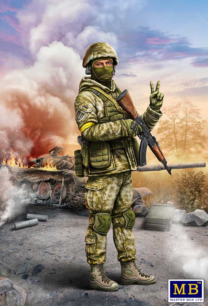 Master Box MB24085 1:24 Ukrainian soldier, Defence of Kyiv, March 2022