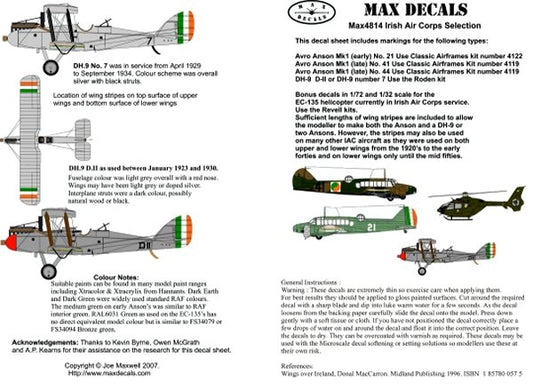 Max 4814 1:48 Irish Air Corps Selection