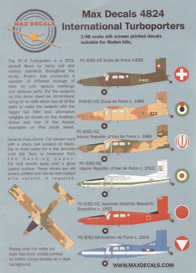 Max 4824 1:48 International Pilatus PC-6 Turbo Porter