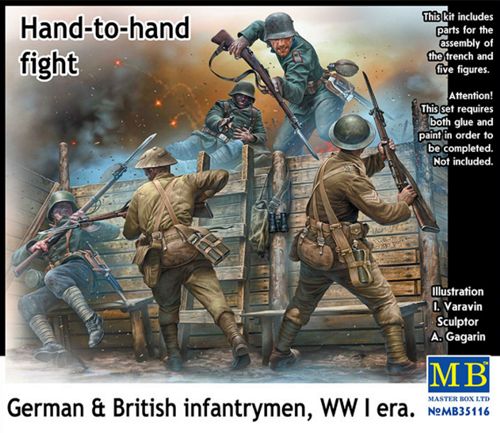 Master Box MB35116 1:35 Hand to Hand Fight, German and British Infantrymen, WWI