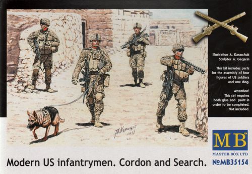 Master Box MAS35154 1:35 Modern U.S. Infantrymen 'Cordon and Search'