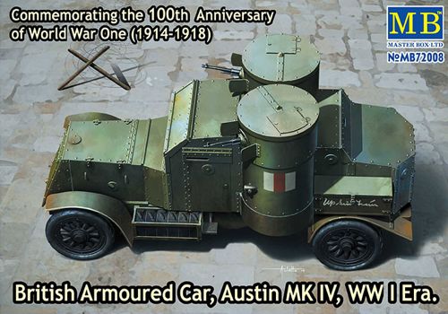 Master Box 72008 1:72 British Armoured Car, Austin, Mk.IV, WWI Era