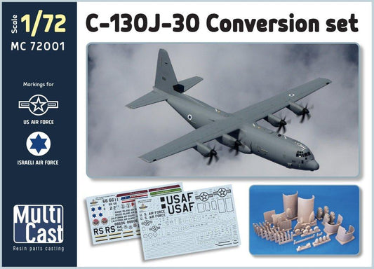 Multicast MC 72001 1:72 Lockheed C-130J-30 Hercules Conversion Set USAF and IAF
