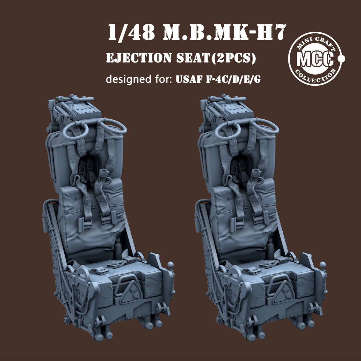 Mini Craft Collection MCC 4807 1:48 M.B MK.H7 Ejection Seats Air Force Type (2pcs) 3D-Printed