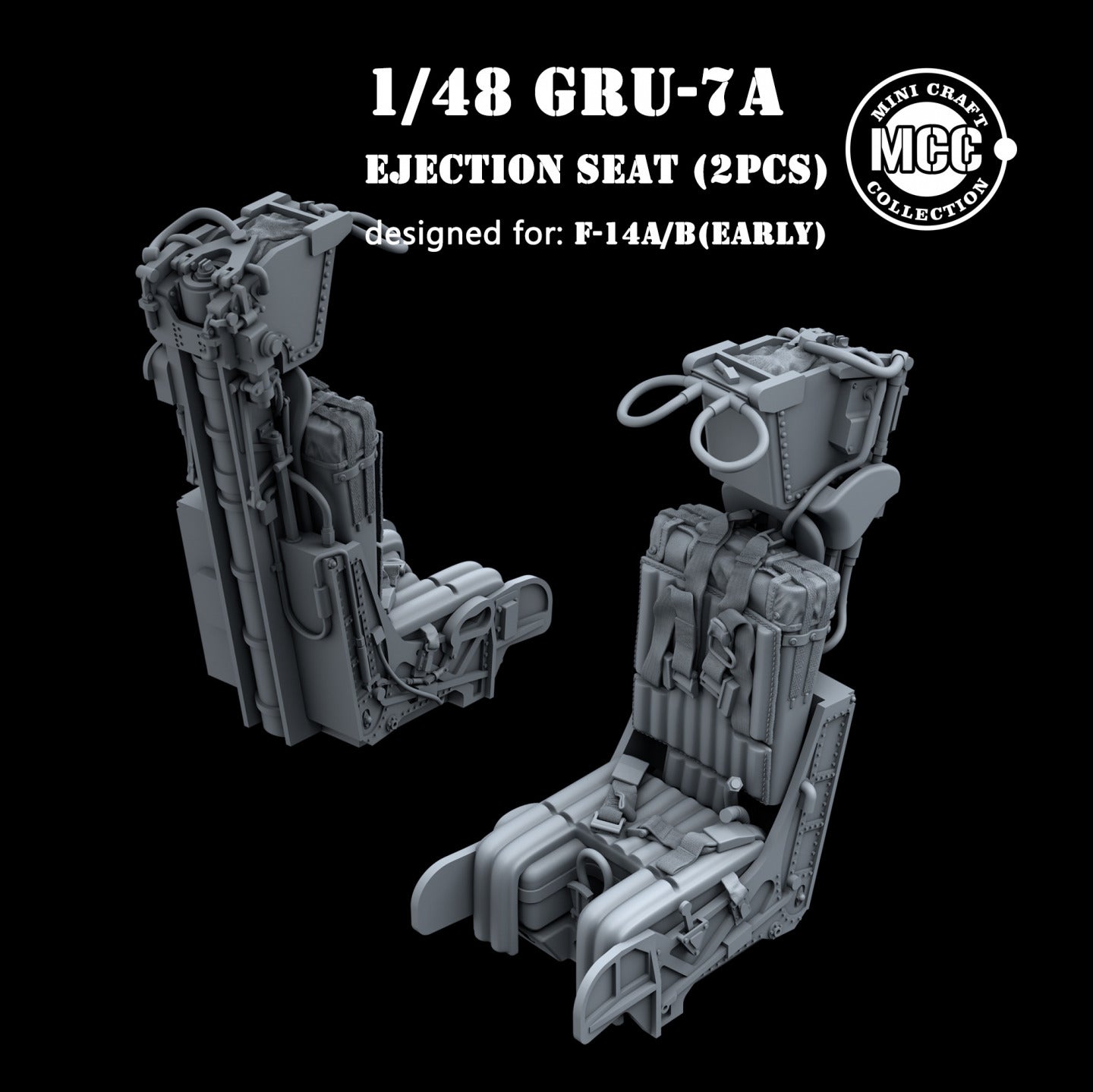 Mini Craft Collection MCC 4808 1:48 GRU-7A Ejection Seats for F-14A/B Tomcat Early (2pcs)