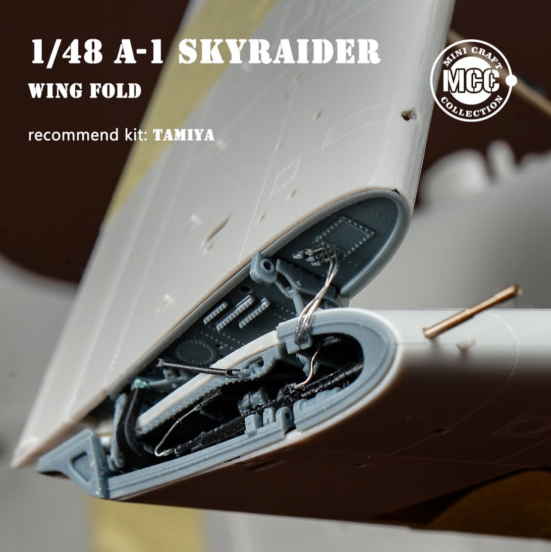 Mini Craft Collection MCC 4810 1:48 Douglas A-1H/J Skyraider Wing Fold 3D-Printed with Metal Gun Barrels