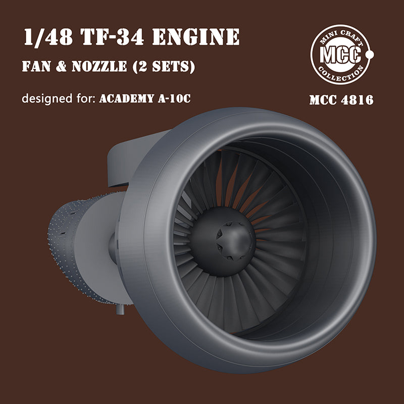 Mini Craft Collection MCC 4816 1:48 Republic A-10C Thunderbolt II Engine Fan Blades, Intake & Nozzles 3D-Printed