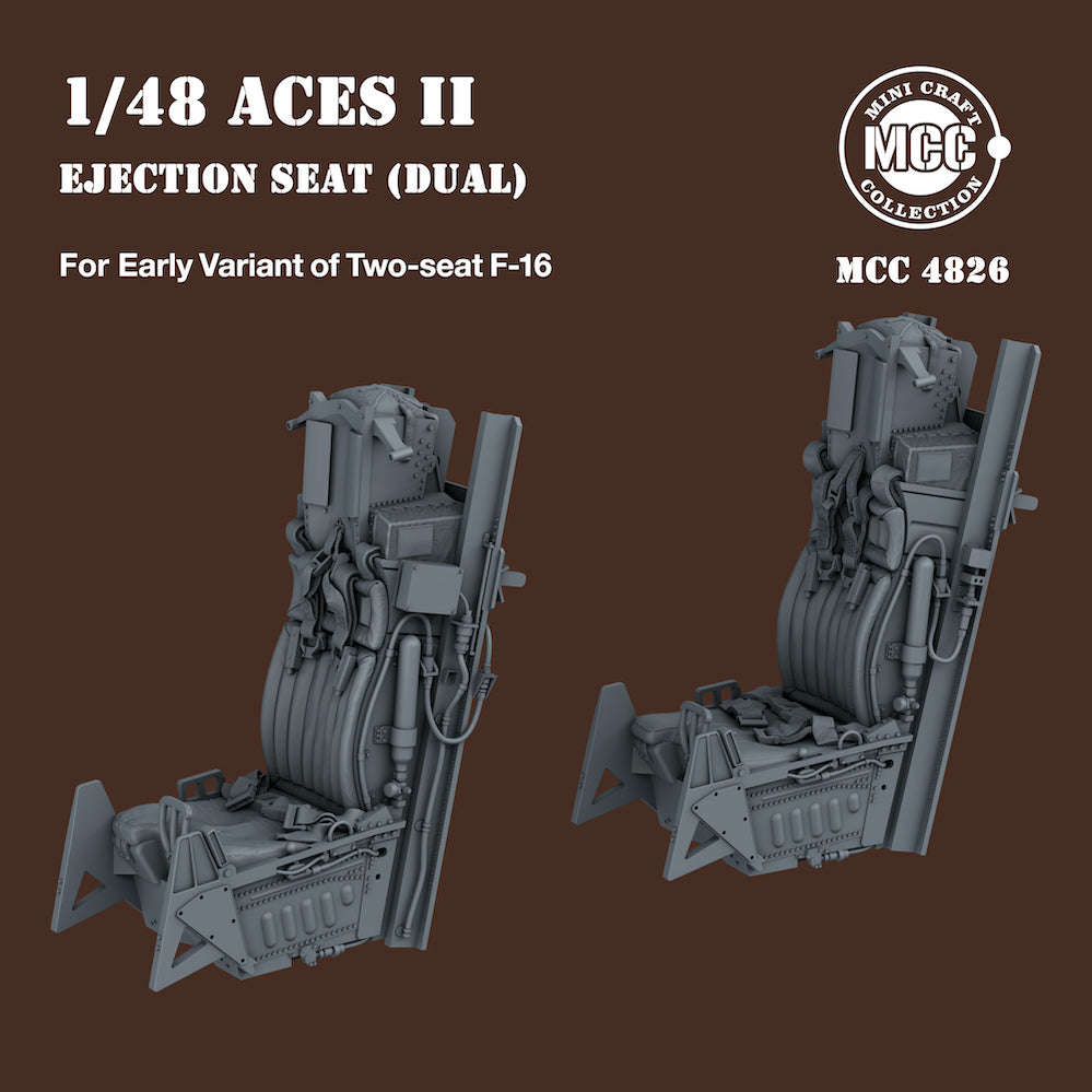 Mini Craft Collection MCC4826 1:48 ACES II Ejection Seats for F-16 Two-seat Variant Early (2pcs)