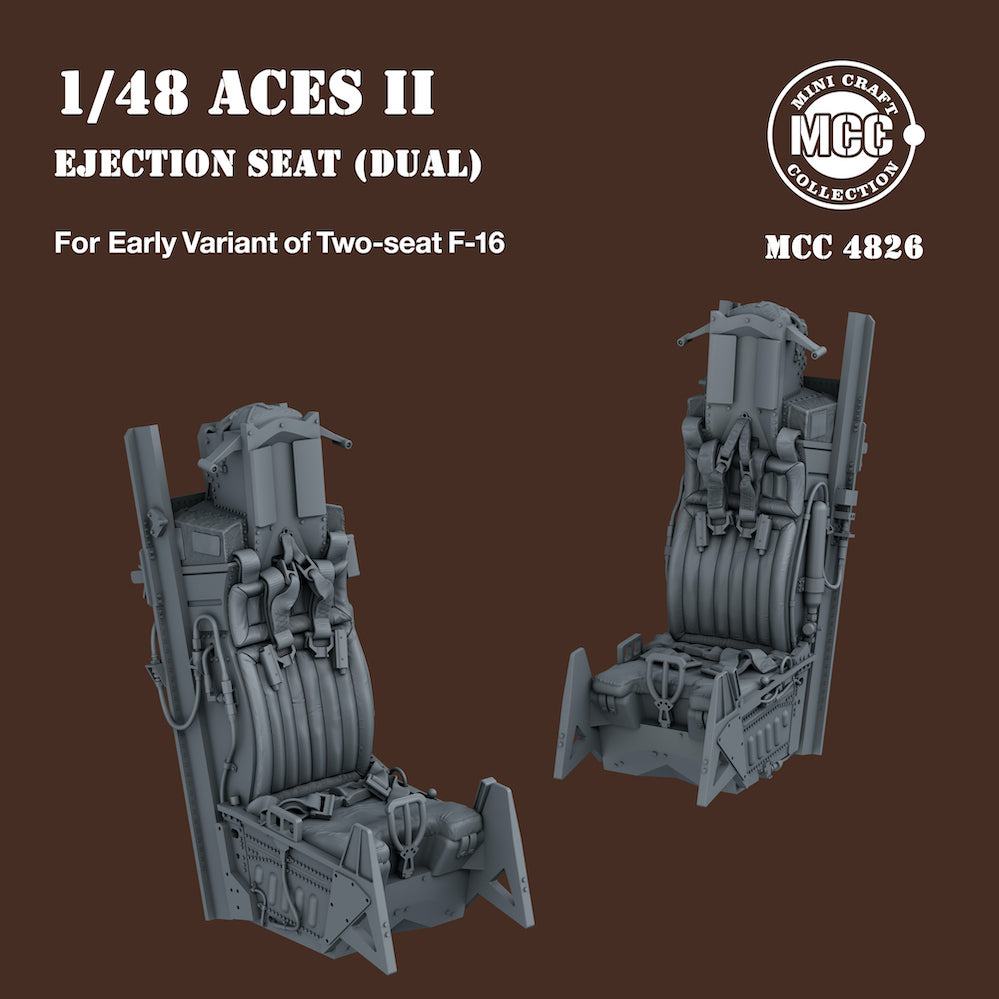 Mini Craft Collection MCC4826 1:48 ACES II Ejection Seats for F-16 Two-seat Variant Early (2pcs)