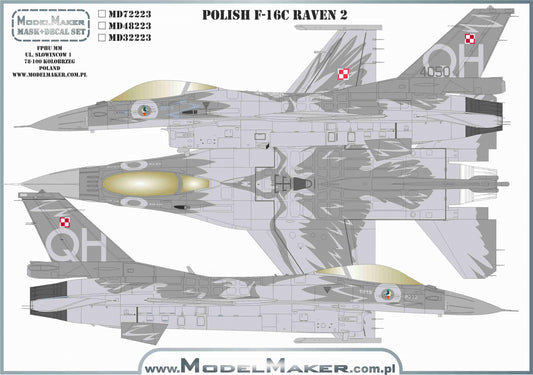 Model Maker Decals MD72223 1:72 Polish Lockheed-Martin F-16C Fighting Falcon - Raven 2