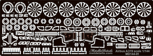 Metallic Details 14401 1:144 Airbus A319 detailing set for aircraft (