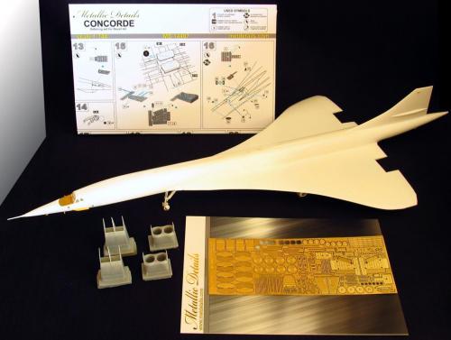 Metallic Details MD14407 1:144 Aerospatiale Concorde Set contains parts for detailing the exterior of the aircraft
