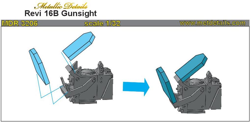 Metallic Details MDR3206 1:32 Revi 16B Gunsight