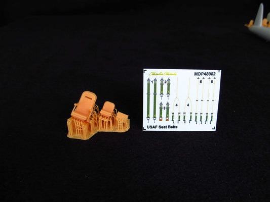 Metallic Details MDR48265 1:48 Martin B-26B Marauder seats x 2 with seatbelts (3d-printed)