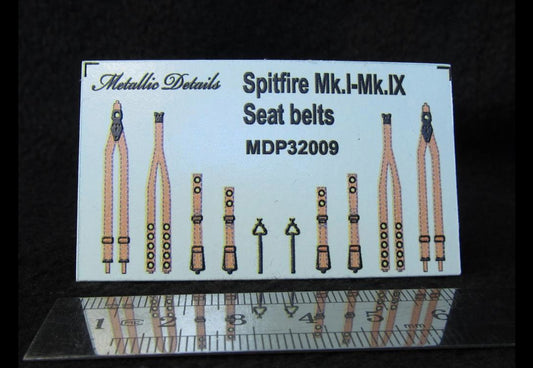 Metallic Details MDP32009 1:32 Supermarine Spitfire Mk.I-Mk.IX seat belts