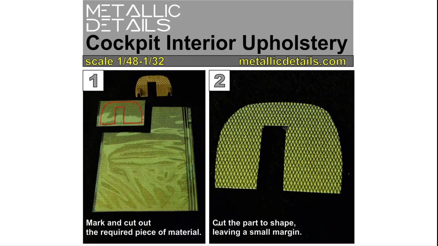 Metallic Details MDP32036 1:32 Cockpit Interior Upholstery (Grey)
