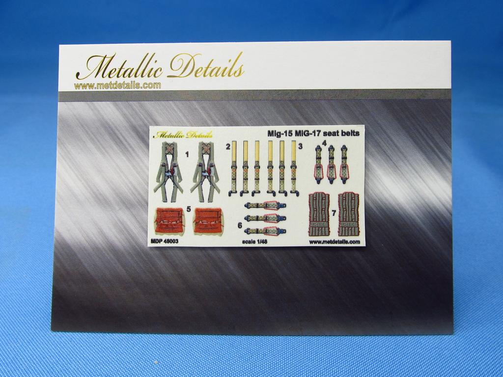 Metallic Details MDP48003 1:48 Mikoyan MiG-15/MiG-17 seat belts 3d-printed