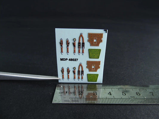 Metallic Details MDP48027 1:48 France seat belts WWII (3D-Printed)