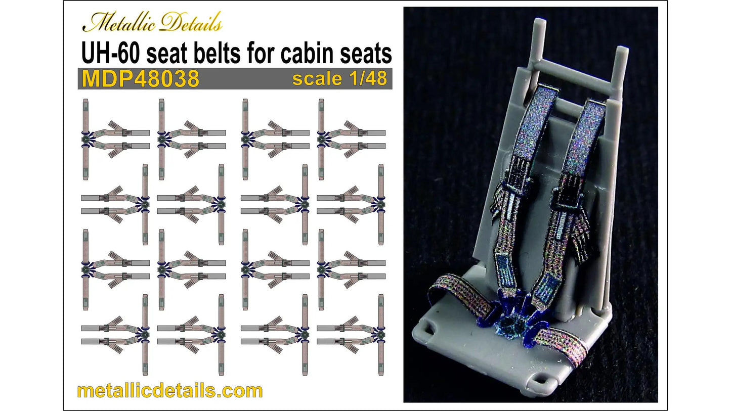Metallic Details MDP48038 1:48 Sikorsky UH-60 seat belts for cabin seats