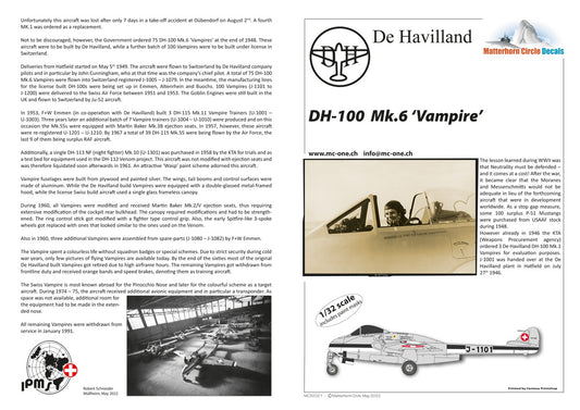 Matterhorn Circle MC32021 1:32 de Havilland DH-100 Mk.6 Vampire