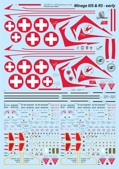 Matterhorn Circle MC48014 1:48 Dassault-Mirage IIIS & IIIRS Early [Dassault-Mirage IIIE]