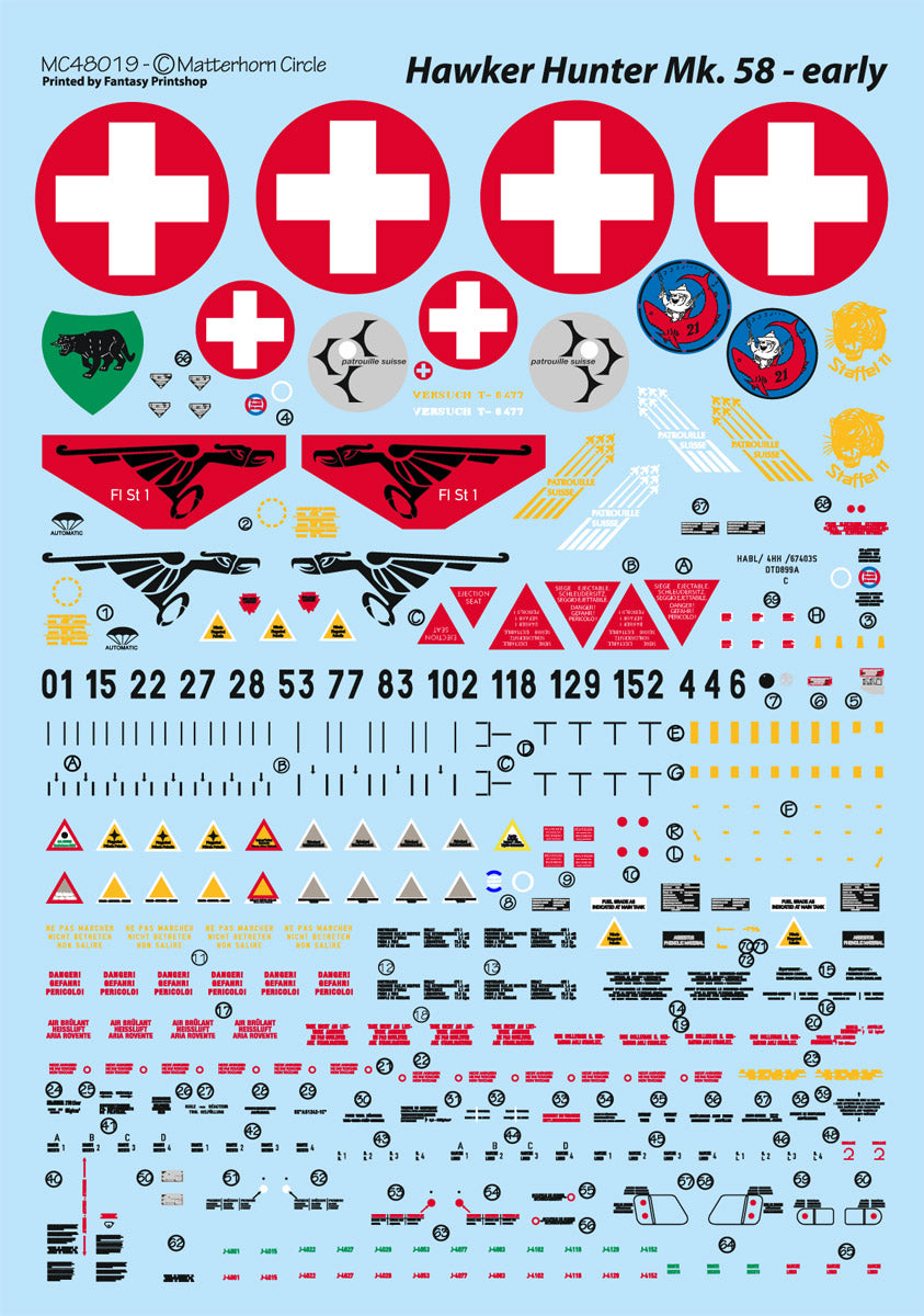 Matterhorn Circle MC48019 1:48 Hawker Hunter Mk.58 Early [F.6]