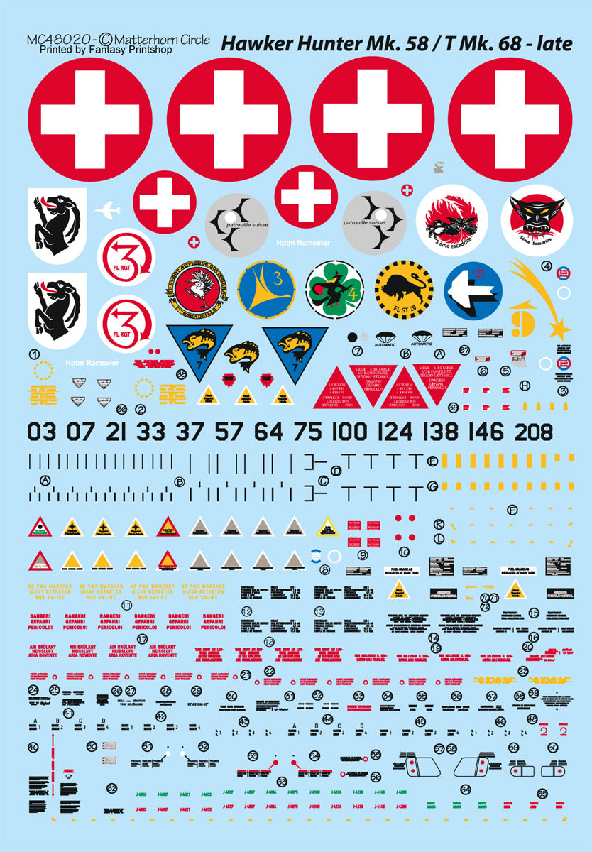 Matterhorn Circle MC48020 1:48 Hawker Hunter Mk.58 / T Mk.68 Late [F.8]