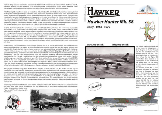 Matterhorn Circle MC72019 1:72 Hawker Hunter Mk.58 Early [F.6]