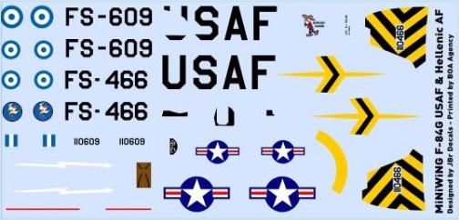 Miniwing 080 1:144 Republic F-84G Thunderjet (USAF/Greece)