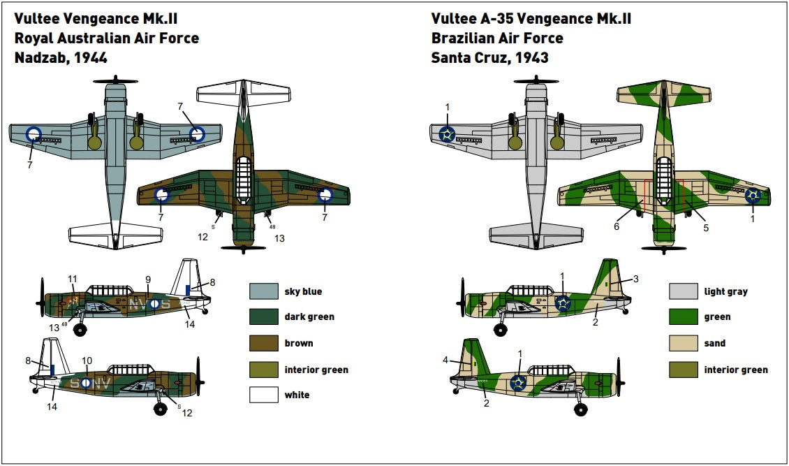 Miniwing 086 1:144 Vultee Mk.II Vengeance (Australia/Brazil)