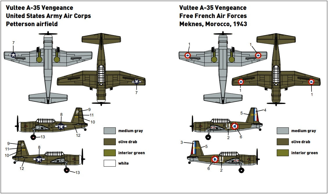 Miniwing 087 1:144 Vultee A-35 Vengeance (US/France)