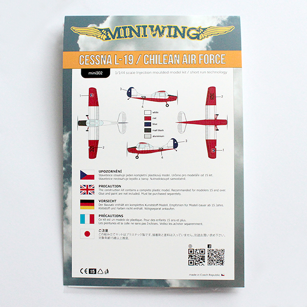 Miniwing-Plastic 302 1:144 Cessna O-1 BIRD DOG / Chilean AF