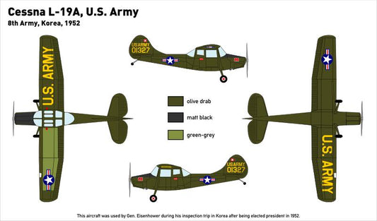 Miniwing-Plastic 303 1:144 Cessna O-1 BIRD DOG / USAF Korea