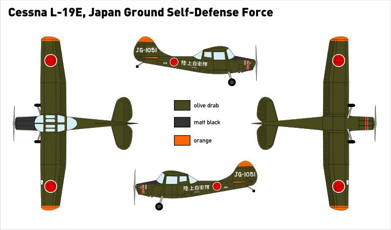 Miniwing-Plastic 304 1:144 Cessna O-1 BIRD DOG / Japan