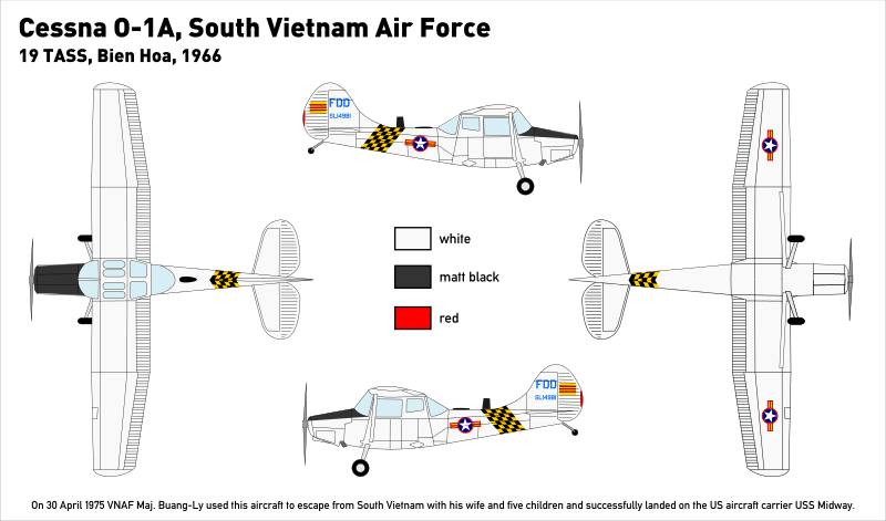 Miniwing-Plastic 305 1:144 Cessna O-1 BIRD DOG / South Vietnamese Air Force