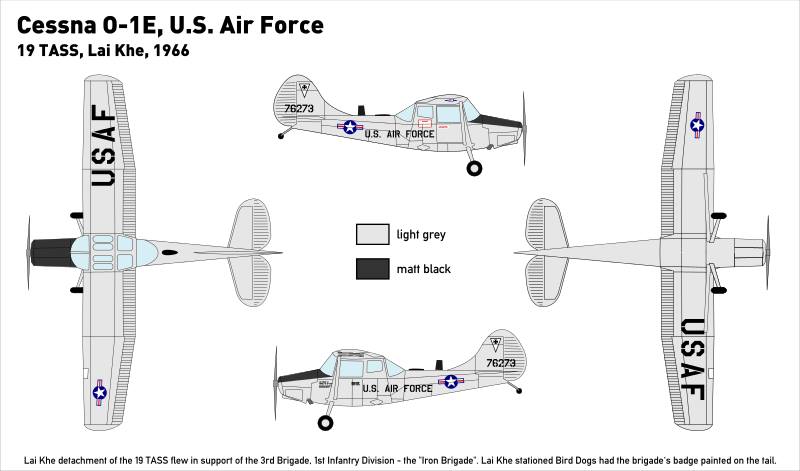 Miniwing-Plastic 307 1:144 Cessna O-1 BIRD DOG / USAF Vietnam War