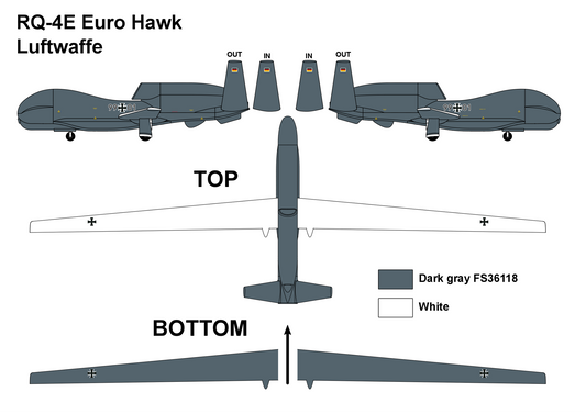 Miniwing-Plastic 310 1:144 Northrop-Grumman RQ-4B EUROHAWK Luftwaffe