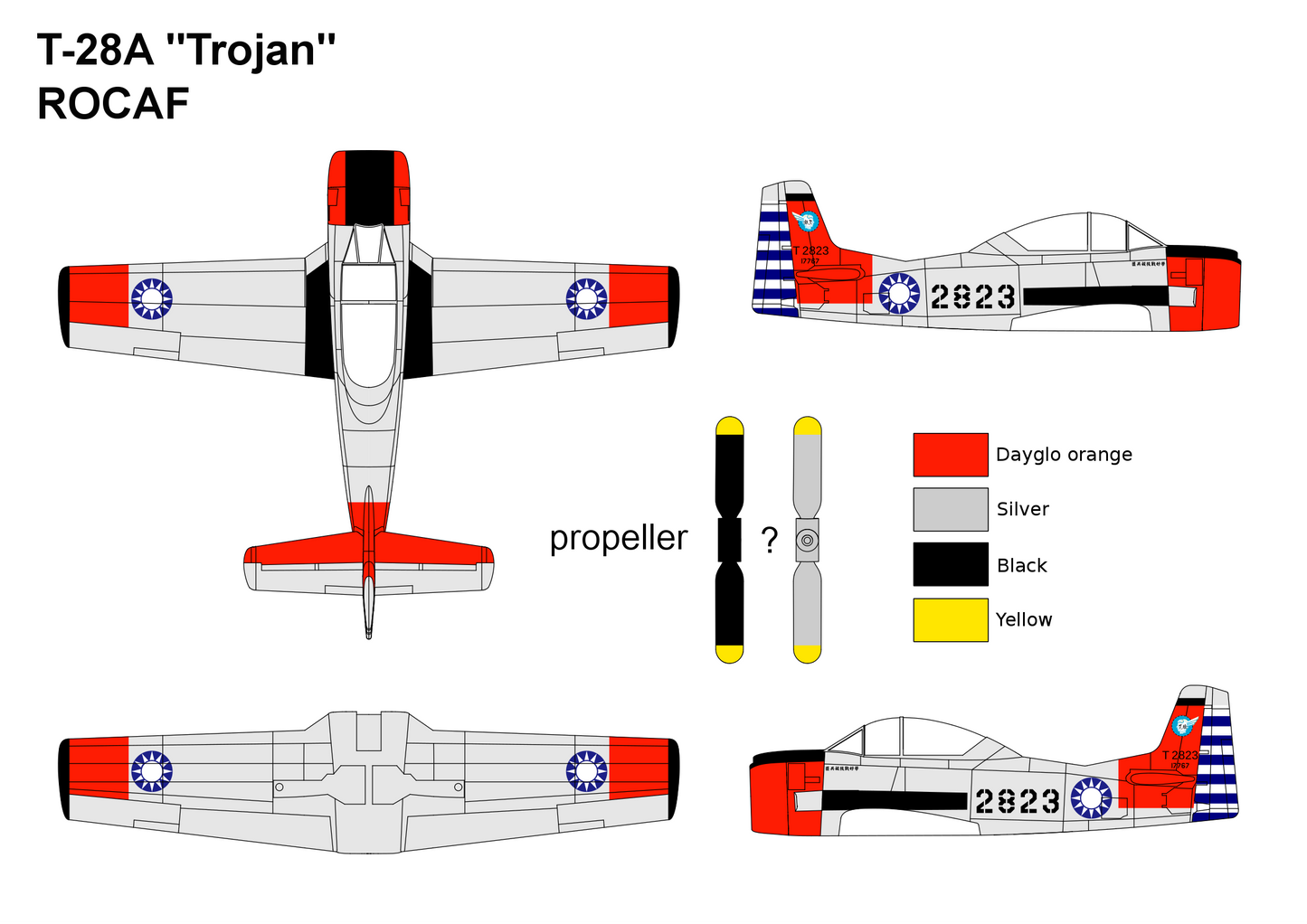 Miniwing-Plastic 314 1:144 North-American T-28A Trojan - Taiwan