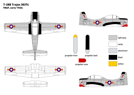 Miniwing-Plastic 317 1:144 North-American T-28B TROJAN / South Vietnamese AF