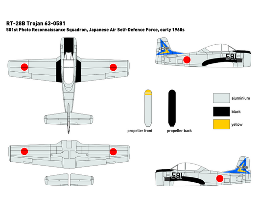 Miniwing-Plastic 318 1:144 North-American RT-28B TROJAN / JASDF