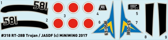 Miniwing-Plastic 318 1:144 North-American RT-28B TROJAN / JASDF