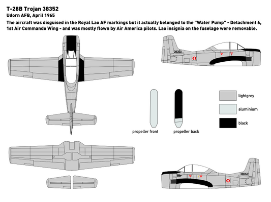 Miniwing-Plastic 319 1:144 North-American T-28B TROJAN Laos