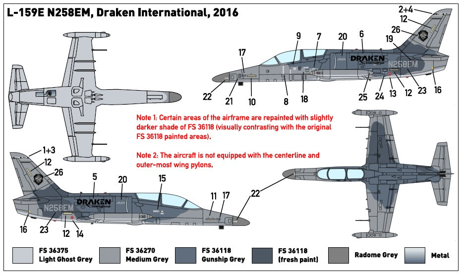 Miniwing-Plastic 326 1:144 Aero L-159E ALCA / Gray Draken