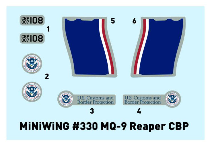 Miniwing-Plastic 330 1:144  MQ-9 Reaper U.S. Customs and Border Protection