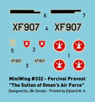 Miniwing-Plastic 332 1:144 Percival PROVOST T.52 / Oman AF