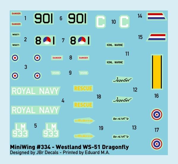 Miniwing-Plastic 334 1:144 Westland Dragonfly HR.3/HR.5/WS-51