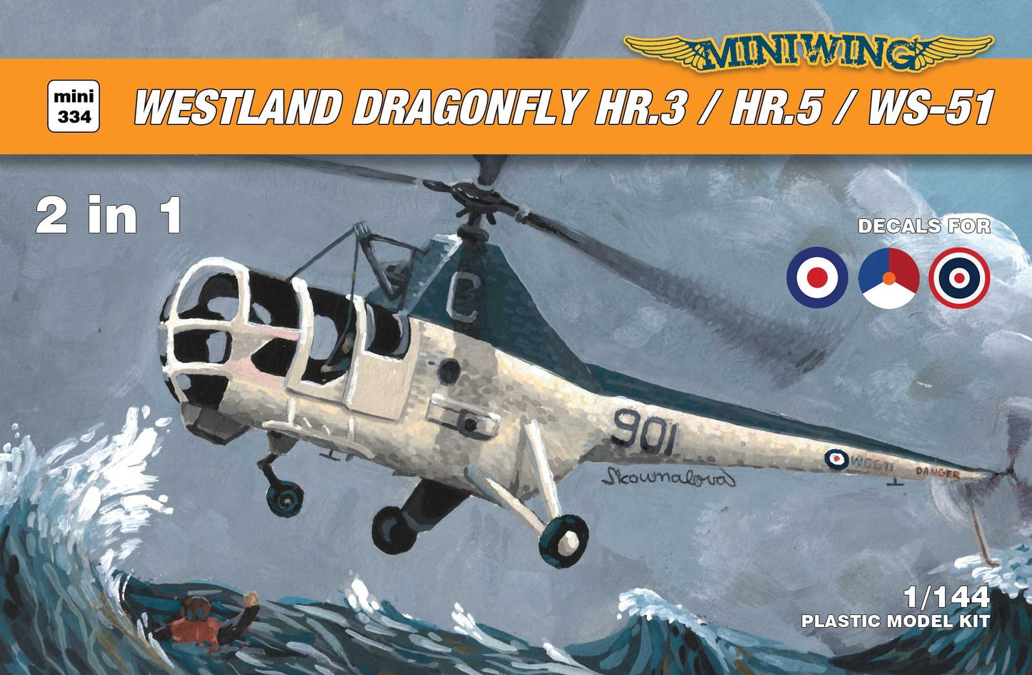 Miniwing-Plastic 334 1:144 Westland Dragonfly HR.3/HR.5/WS-51