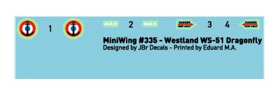 Miniwing-Plastic 335 1:144 Westland DRAGONFLY Mk.1 French Navy