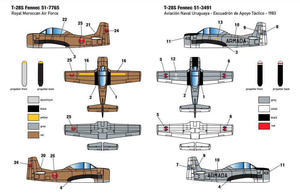 Miniwing-Plastic 345 1:144 Sud-Aviation T-28S FENNEC