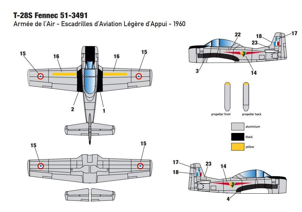 Miniwing-Plastic 345 1:144 Sud-Aviation T-28S FENNEC